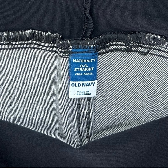 NWT Old Navy Maternity Panel OG Straight Jeans Grey Paloma - Picture 7 of 9